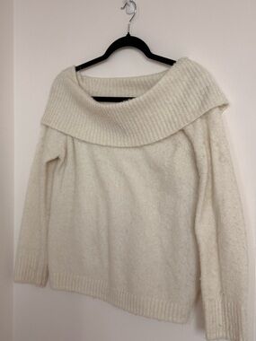 Primark Women's Off-Shoulder Ivory Sweater